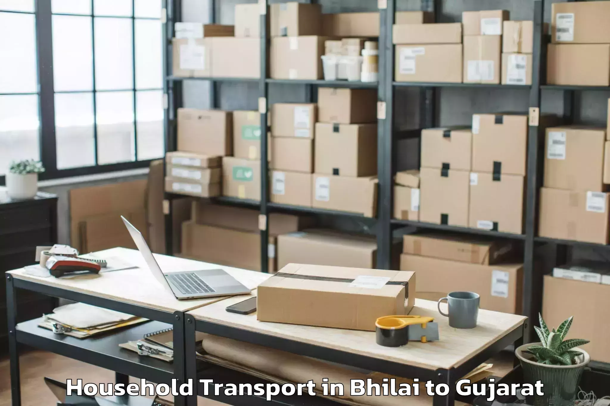 Easy Bhilai to Rajkot Household Transport Booking